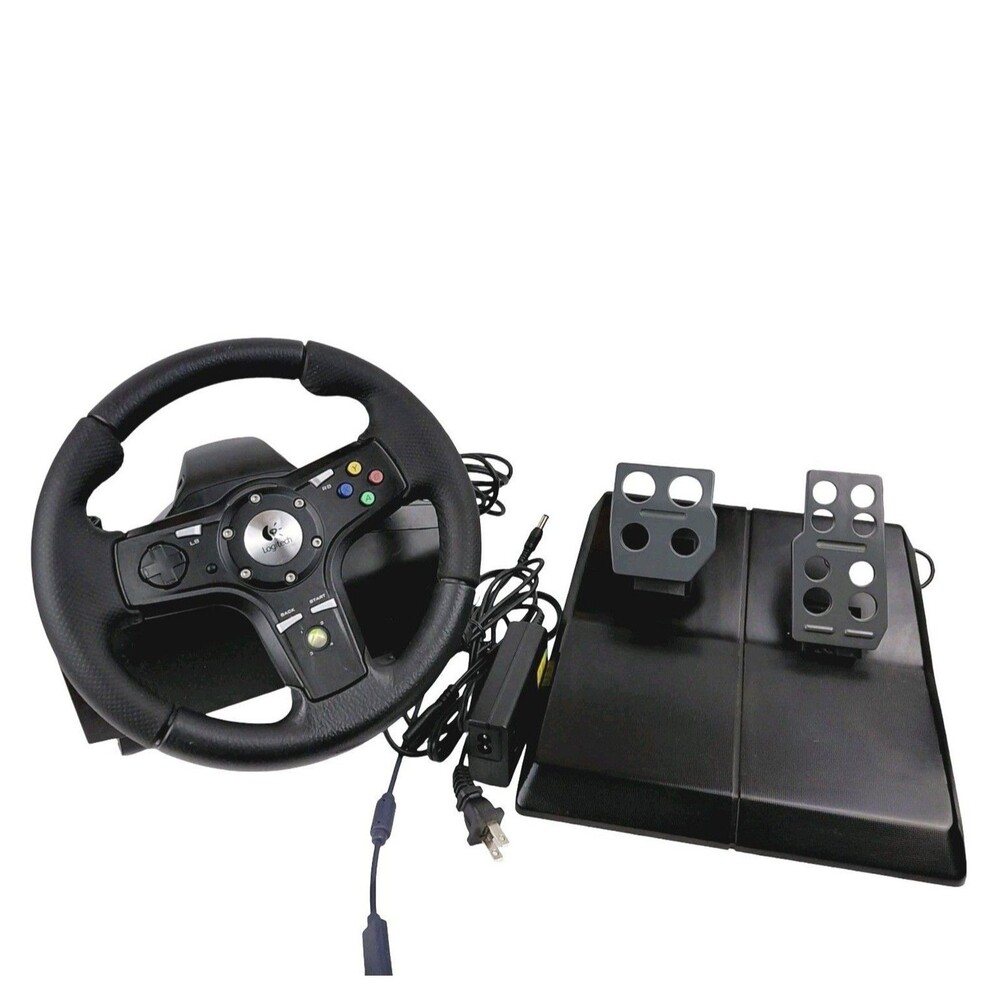 Logitech Drive FX Racing Wheel Pedals  Power Supply USB For PC Tested Xbox 360